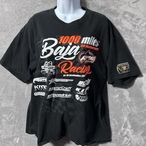 Baja 1000 Racing Tee 2017 50th Anniversary Yazbek XXL RPM Offroad Black T-Shirt